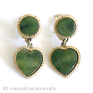 （画像用） ＳＷＯＢＯＤＡ・スワボダ 翡翠のハートイヤリング