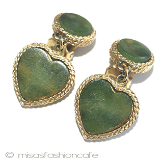 （画像用） ＳＷＯＢＯＤＡ・スワボダ 翡翠のハートイヤリング