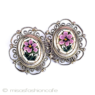 （画像用） モザイクお花イヤリング