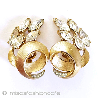 （画像用） Trifari　 トリファリ クリスタル・イヤリング