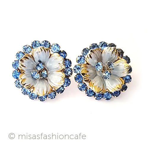 （画像用） ヴィンテージジュエリー　 Sandor花イヤリング