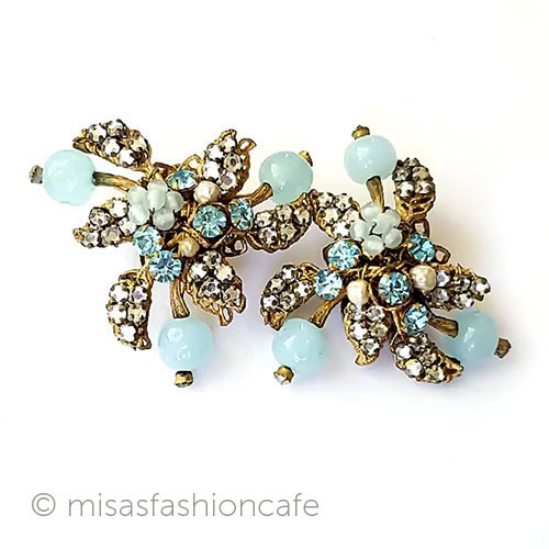 （画像用） DeMarioNYイヤリング バロックガラスRS花