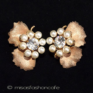 （画像用） ミリアムハスケル　 パールRSの花イヤリング