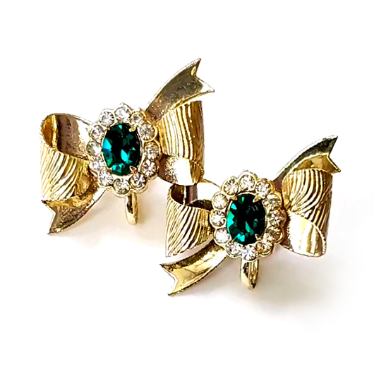 （画像用） ヴィンテージイヤリング Coroビジューリボン