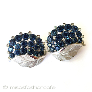 （画像用） ヴィンテージイヤリング トリファリ　紫陽花の花