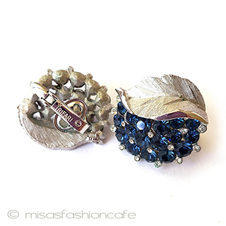 （画像用） ヴィンテージイヤリング トリファリ　紫陽花の花