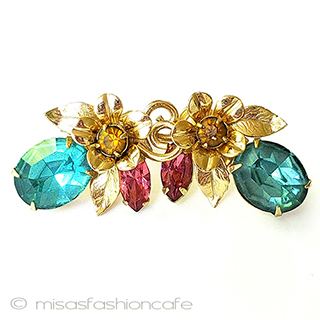 （画像用） ヴィンテージアクセサリー CORO　お花イヤリング