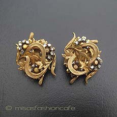 （画像用） アールヌーヴォー フローラルイヤリング