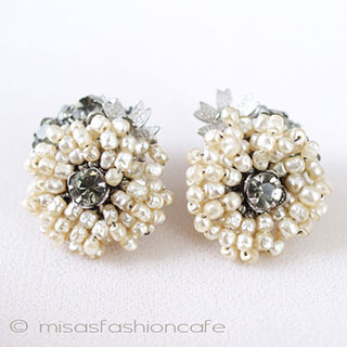 （画像用） ＳＡＮＤＯＲ　イヤリング バロックパールの花