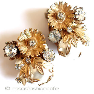 （画像用） パールRS花　イヤリング