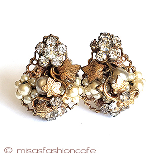 （画像用） Ｒｏｂｅｒｔ　イヤリング パールRS花イヤリング