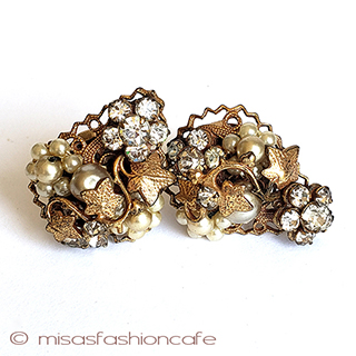 （画像用） Ｒｏｂｅｒｔ　イヤリング パールRS花イヤリング