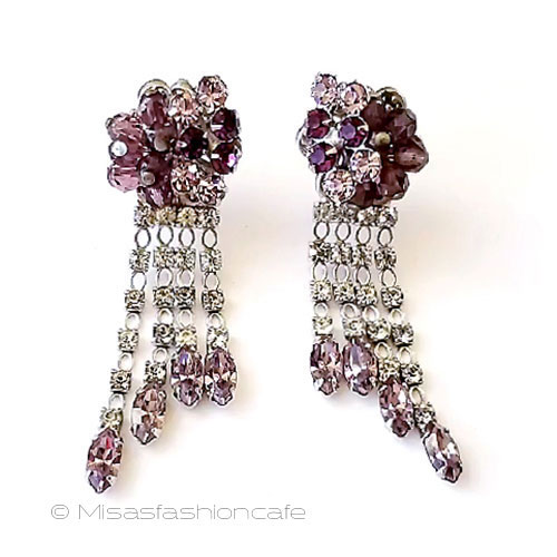 （画像用） ヴィンテージジュエリー アメジスト・ガラス