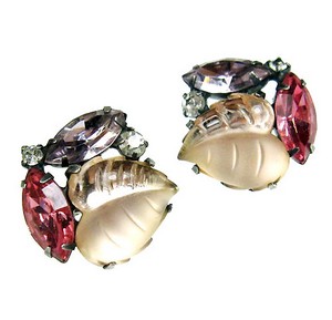 （画像用） Coro イヤリング 　ピーチガラス