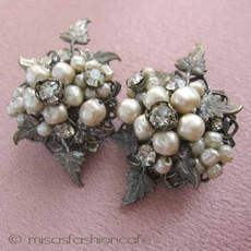 （画像用） DeMario NY　イヤリング バロックパール 花