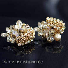 （画像用） Robert刻印イヤリング バロックパール＆RS