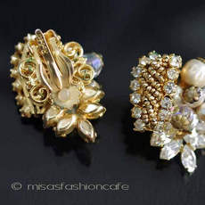 （画像用） Robert刻印イヤリング バロックパール＆RS