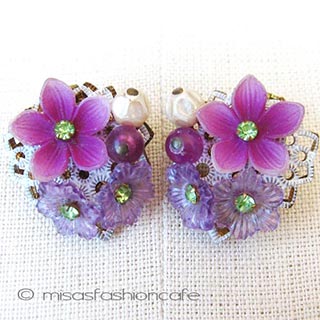 （画像用） ドイツ製お花イヤリング