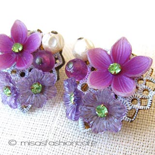 （画像用） ドイツ製お花イヤリング