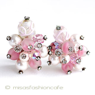 （画像用） Ｖｅｎｄｏｍｅヴァンドーム　 パール・ガラス　イヤリング