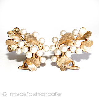 （画像用） Ｔｒｉｆａｒｉ　 トリファリ パール金葉　イヤリング