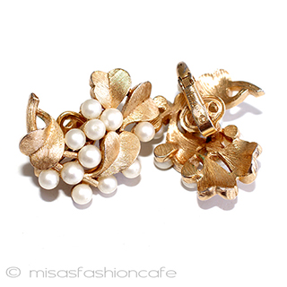 （画像用） Ｔｒｉｆａｒｉ　 トリファリ パール金葉　イヤリング