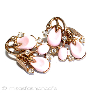 （画像用） Trifari　 トリファリ 花のつぼみ　イヤリング