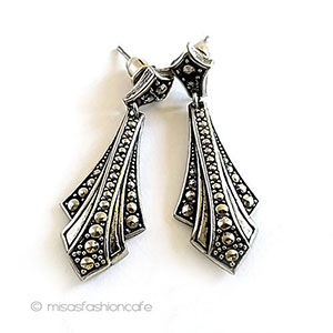 （画像用） アンティークジュエリー アートデコ・ピアス