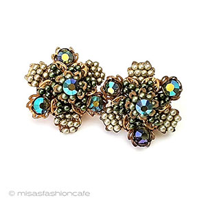 （画像用） Vendome　ヴァンドーム グリーンビジューのお花