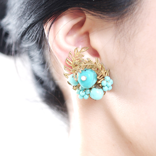 （画像用） DeMario NY　 フラワーイヤリング