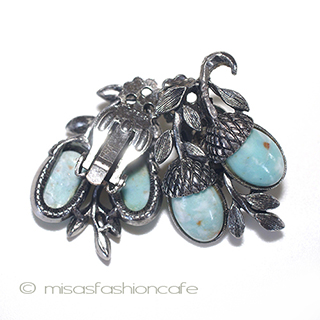 （画像用） ブルーどんぐり　イヤリング