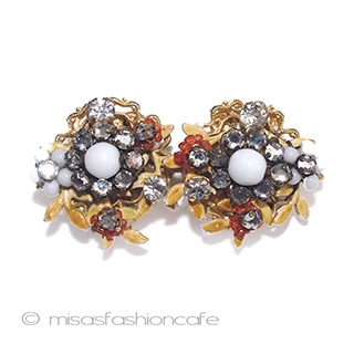 （画像用） Original by Robert刻印 お花ブーケ　イヤリング