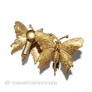 （画像用） ミリアムハスケル　刻印 HASKELL蝶イヤリング