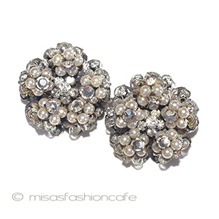 （画像用） Ｒｏｂｅｒｔ　イヤリング パールRS花イヤリング