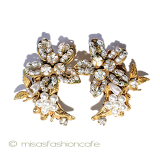 （画像用） Ｒｏｂｅｒｔ　イヤリング パールRS花イヤリング