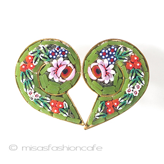 （画像用） 希少モザイク花イヤリング