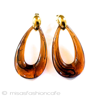 （画像用） Trifari　 トリファリ べっ甲　イヤリング