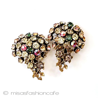 （画像用） ヴィンテージイヤリング Robert　お花ブーケ