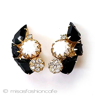 （画像用） ヴィンテージイヤリング バロックパール　花