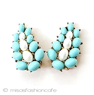 （画像用） Trifari　 トリファリ パール＆ターコイズ