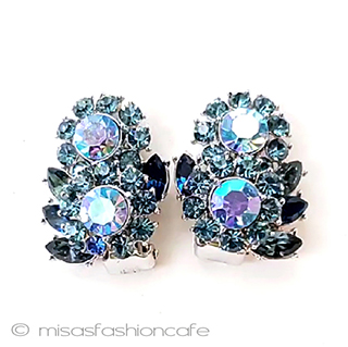 （画像用） Trifari　 トリファリ ブルーRSフラワー