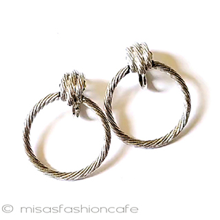 （画像用） Trifari　 トリファリ 銀ロープ・フープ