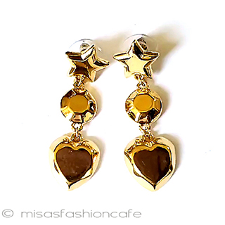 （画像用） Trifari　 トリファリ ハート＆星　ピアス