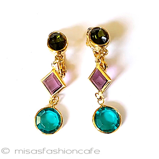 （画像用） Trifari　 トリファリ クリスタルイヤリング