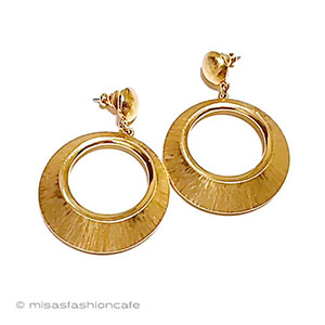 （画像用） Trifari　 トリファリ 金フープ　 ピアス