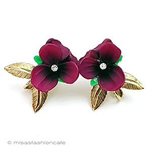 （画像用） アンティークジュエリー パンジー・スミレの花