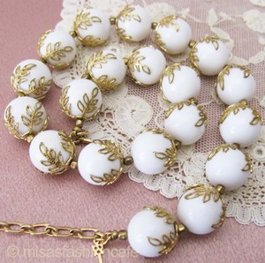 （画像用） Ｔｒｉｆａｒｉ　 トリファリ 　金葉 ネックレス