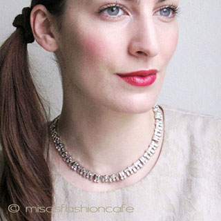 （画像用） Trifari トリファリ クリスタル ネックレス