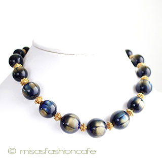 （画像用） Ｔｒｉｆａｒｉ　 トリファリ ネイビーGoldネックレス