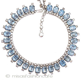 （画像用） アクアマリン＆クリア パーティーネックレス